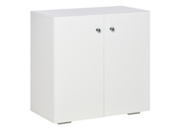 Aparador de Sala de Estar com 2 Portas, Armário Auxiliar com Prateleiras, 70x39x70 Cm, Branco, ZENCORE SERVICES