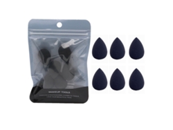 Set De 6 Mini Esponjas De Maquillaje Para Uso En Seco Y Húmedo - Belleza Y Viaje