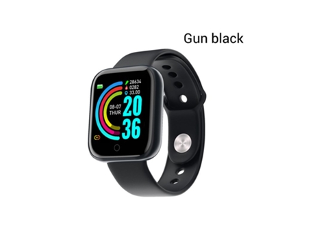 Smartwatch soporte para iphone xiaomi fitness tracker monitor de frecuencia cardíaca batería incorporada 150mah pistola de carga usb negro