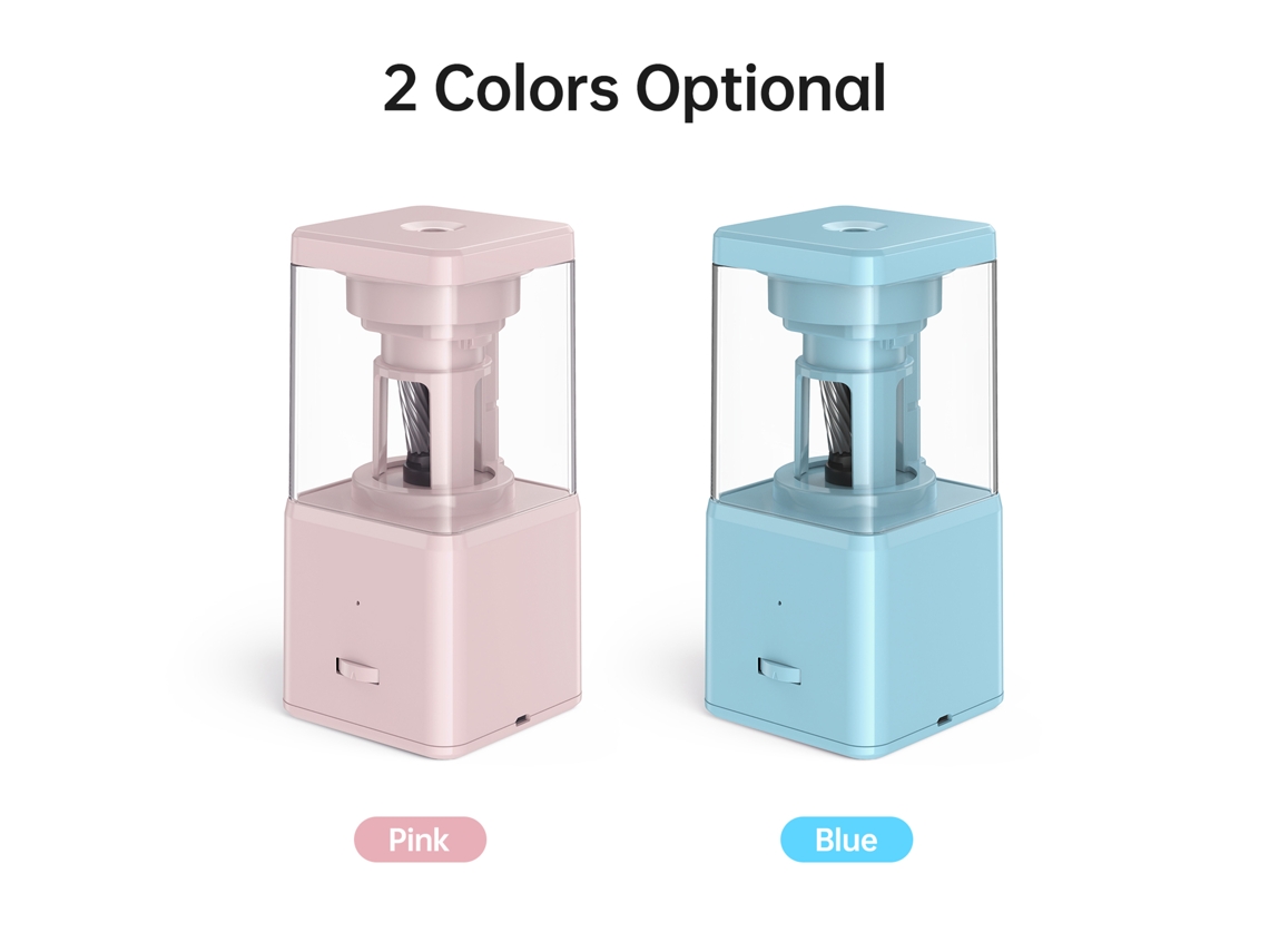 Sacapuntas Eléctrico Portátil Para Lápices De 7-8 Mm Con Batería De 2000 Mah, Entrada/salida Automática Y Gran Depósito De Polvo.