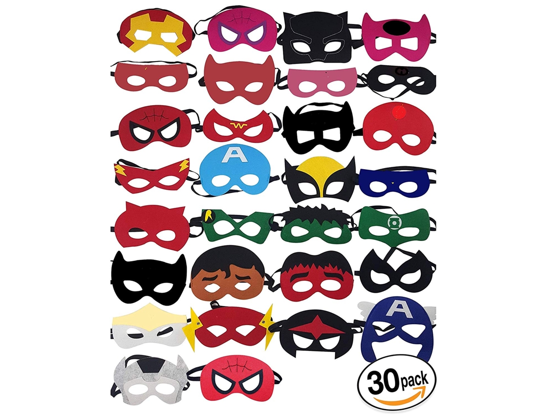 Máscaras de fieltro para Halloween - Paquete de 30