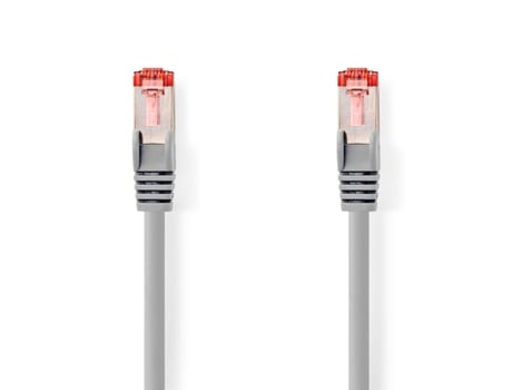 CAT6 Network Cable | RJ45 Male | RJ45 Male | S/FTP | 0.15 m | Round | LSZH | Grey | Label NEDIS