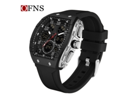 Reloj Electrónico De Moda (negro Y Plateado) Con Acabado Luminoso Y Alarma Resistente Al Agua.