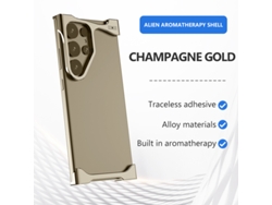Compatible Con La Funda Para S25 Ultra Aromatherapy, Esquinas Metálicas Sin Bordes - Dorado