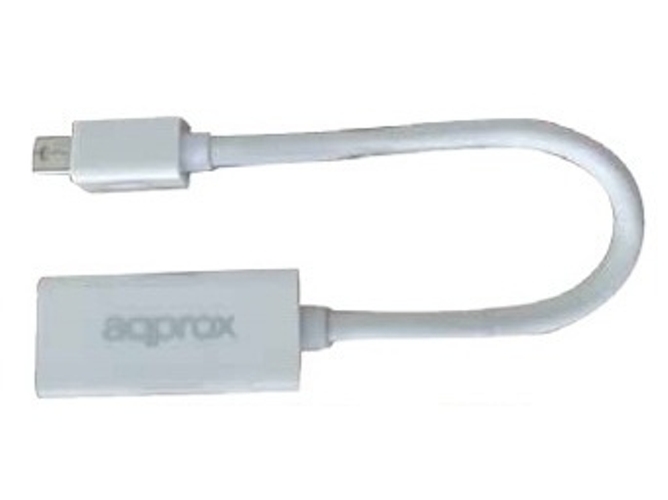 Cable Adaptador de Vídeo Approx APPC12V2 Mini DisplayPort HDMI Blanco