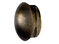 Terminal forja tapon ø 20 mm. negro / dorado juego 2 piezas