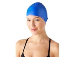 Gorro de natación básico de silicona, unisex, azul.