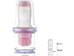 Brocha De Aceite Portátil De Silicona Para Barbacoa, Cocina Y Repostería Con Botella (rosa)