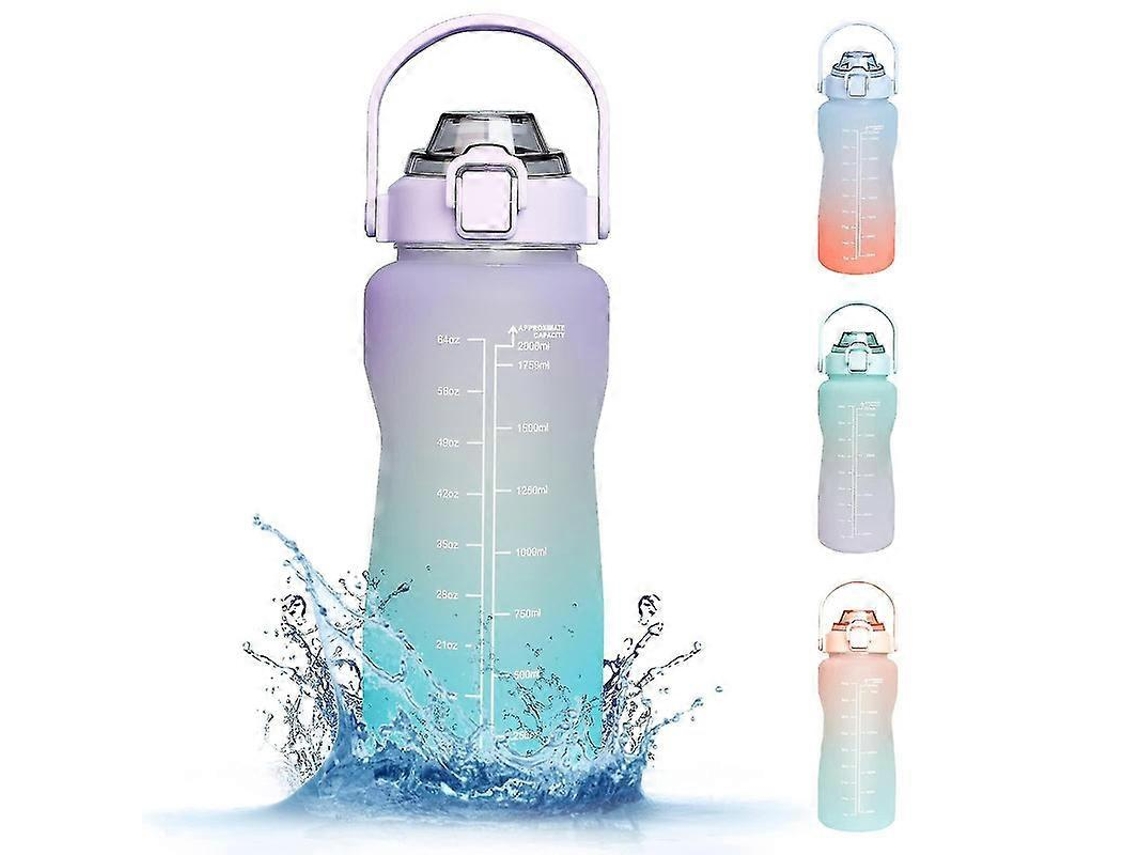Botella Con Er, Botellas De 2l Con Pajita Bpa, Botellas Deportivas De 2l Con Fugas Xh Rosewell