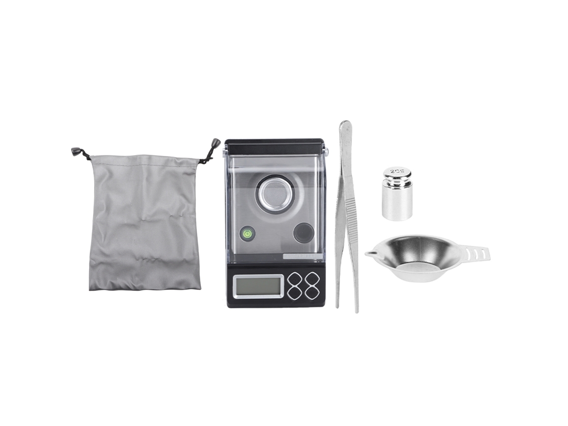 Minibalanza electrónica para joyería con forma de cuaderno, precisión de 30 g/0,001 g. Accesorio de cocina.