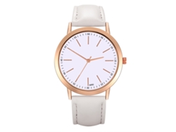 Elegante Reloj De Pulsera De Aleación Con Pantalla Analógica Y Movimiento De Cuarzo Blanco.