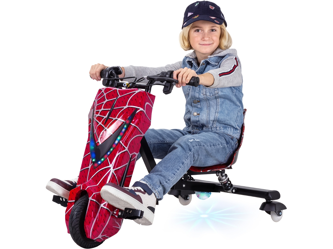 Triciclo Eléctrico De Drift Para Niños, Patinete De Drift, Hasta 15 Km/h, Velocidad Regulable, Bocina, Ruedas De Drift Led De 360°