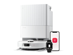 Aspiradora robot Roborock QV 35A, 8000 Pa, 180min, dos mopas giratorias elevables, tecnología de evitación de obstáculos reactiva, navegación y mapeo, Blanco (versión mejorada Qrevo S)