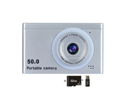 Cámara Digital Compacta De La Cámara 4k Hd Pantalla De 24 Pulgadas Con Plata De Luz 32g De Suficiencia Zruxe