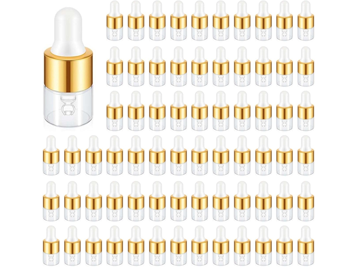 200 Mini Frascos Cuentagotas De Vidrio A Granel, Envases Pequeños Transparentes.