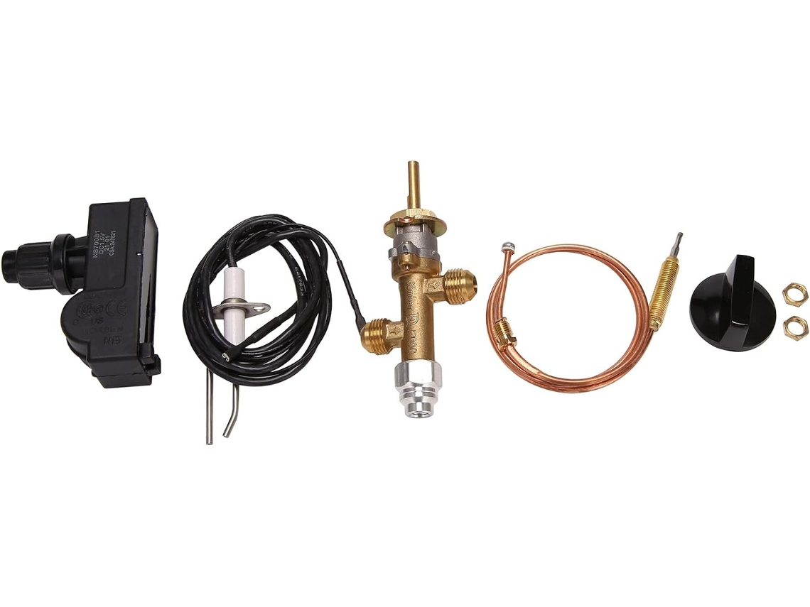 Kit de válvula de seguridad para chimenea de gas propano LPG de baja presión, kit de encendido por botón Gokoco