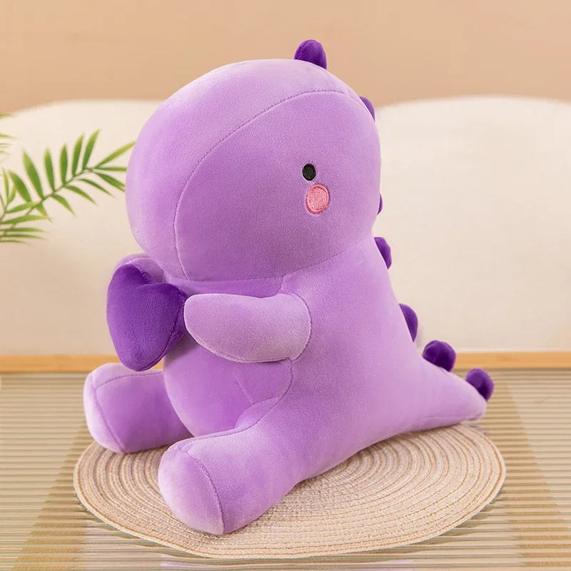 (morado, 28 Cm) Muñeco De Peluche De Dinosaurio, Suave, Bonito Y Muy Elástico.
