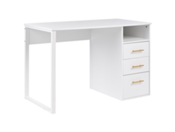 Secretária Beliani Zerlay De Aglomerado De Madeira Branco 120x60x77