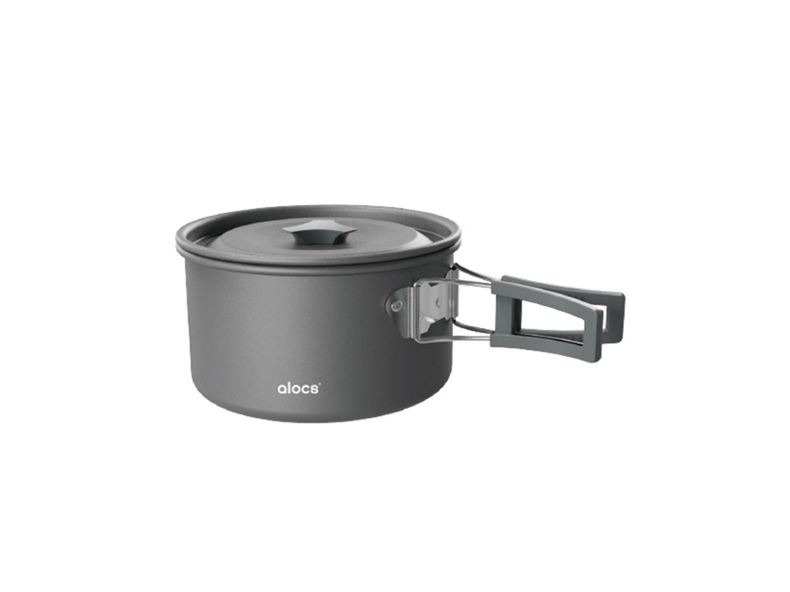Olla De Camping De Aleación De Aluminio Con Asa Plegable Para Camping, Picnics Y Senderismo.