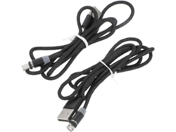 Paquete De 2 Cables Usb Magnéticos De 1 Metro, De Nailon Trenzado, Carga Rápida, Usb-c Y Micro Usb.