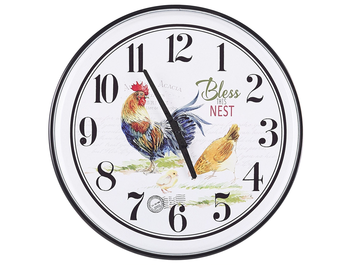 Reloj de pared BELIANI Horw de Hierro Blanco 48x6x48