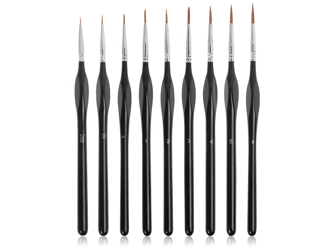 Pinceles de Detalles Extra Finos para Artistas, Juego Versátil de Pinceles en Miniatura con Construcción Duradera y Resistente, Herramientas de Punta Fina LAOPIPFU