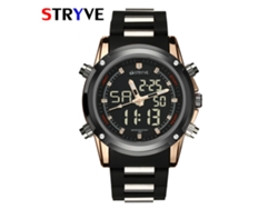 Reloj Deportivo Electrónico Para Hombre (oro Rosa), Resistente Al Agua, Multifuncional, Ideal Para Estudiantes.