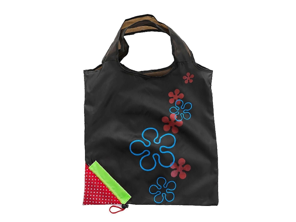 Bolsa de la compra plegable, reutilizable e impermeable con estampado de fresas. GOKOCO