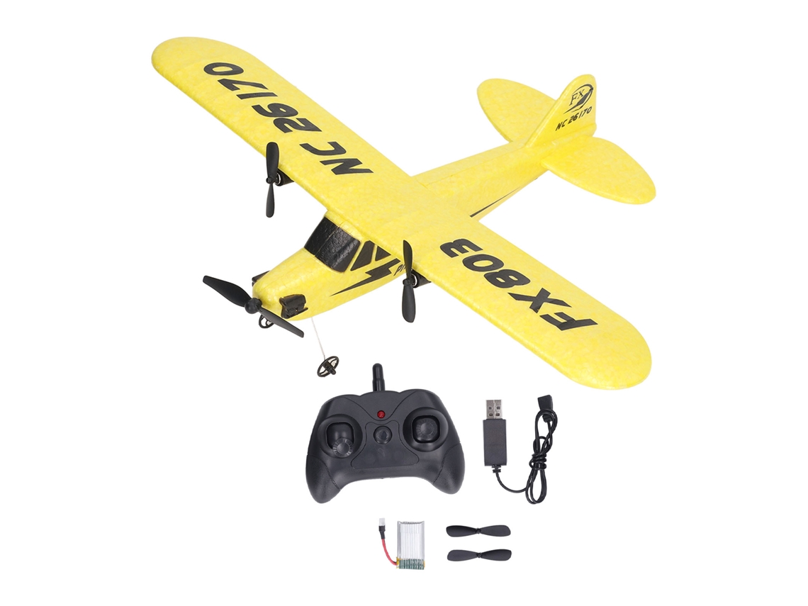 Avión De Espuma Rc Con Control Remoto De 2,4 Ghz Y 2 Canales Para Vuelo De Larga Distancia.