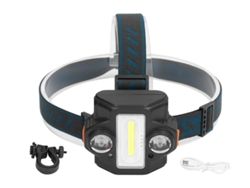 Linterna frontal LED de inducción USB para bicicleta/trabajo IPX8 negra Yizhood