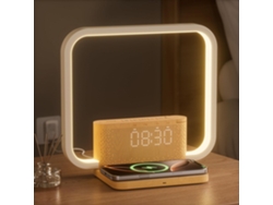 Luz Despertar 10w Carga Inalámbrica, Toque Regulable 3 Brillos, Sonido Relajante, Ayuda Sueño Bebés/adultos