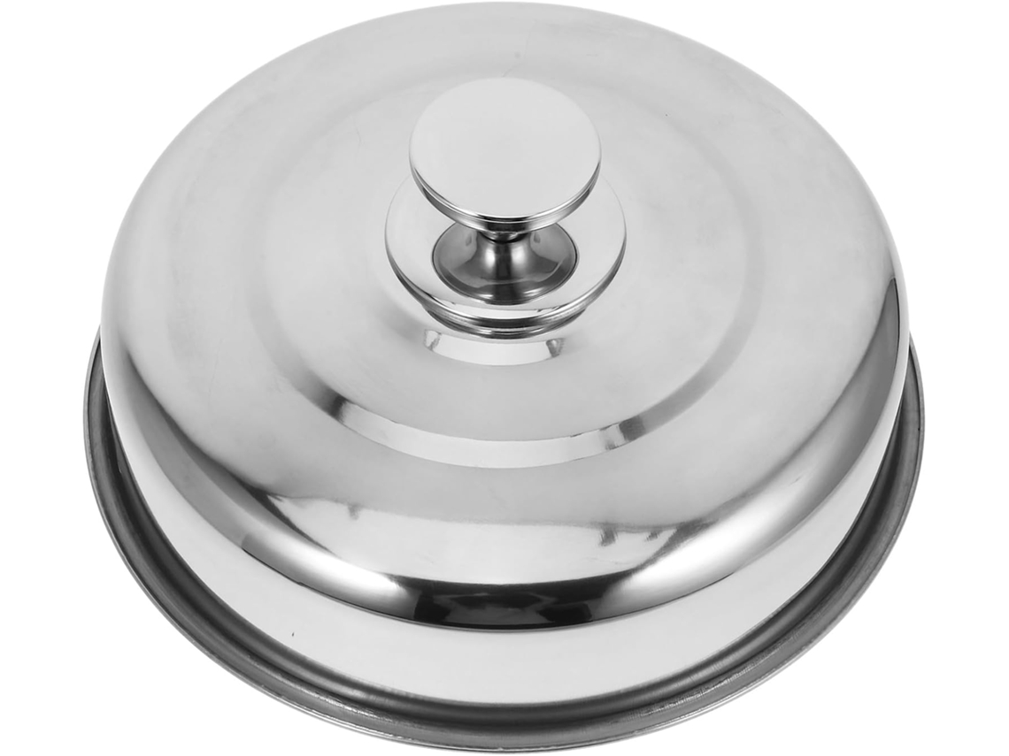 Cúpula Redonda De Acero Inoxidable Con Asa Metálica. Fácil De Limpiar. Superficie Uniforme Para Usar En Cocinas