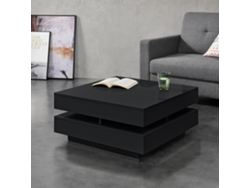 Mesa de Centro [EN.CASA] Märsta  (Negro - Tablero Con Revestimiento De Melamina - 75 x 75 x 35,5 cm)