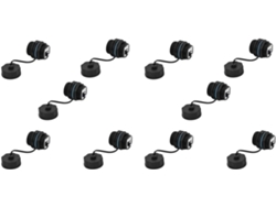 Panel De Conectores De Cable Ethernet Lan Rj45 Impermeables (10 Unidades)