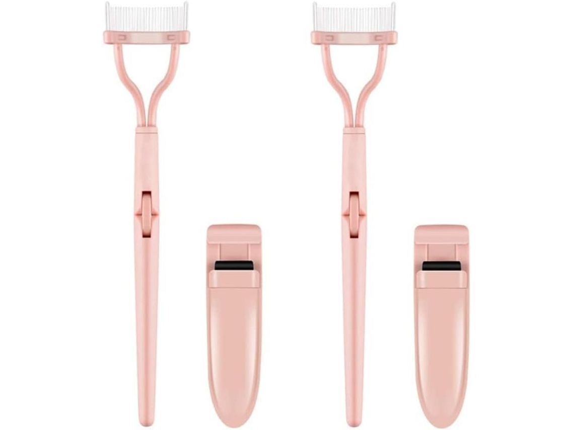 Linjou 2 Juegos De Rizadores De Pestañas Plegables, Herramientas De Maquillaje Para Pestañas, Color Rosa