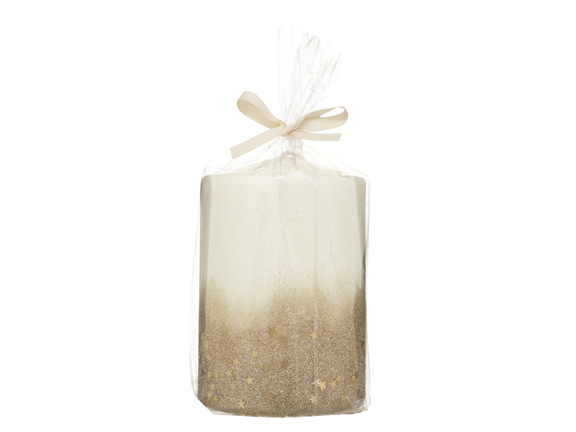 Vela de purpurina 10x15cm oro - FEERIC LIGHTS & CHRISTMAS