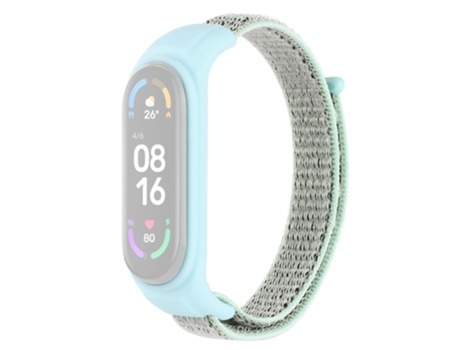 Correa de Silicona ajustable anti-perdida para Xiaomi Mi Band 3/Band 4/Band 5/Band 6/Band 7 - verde claro