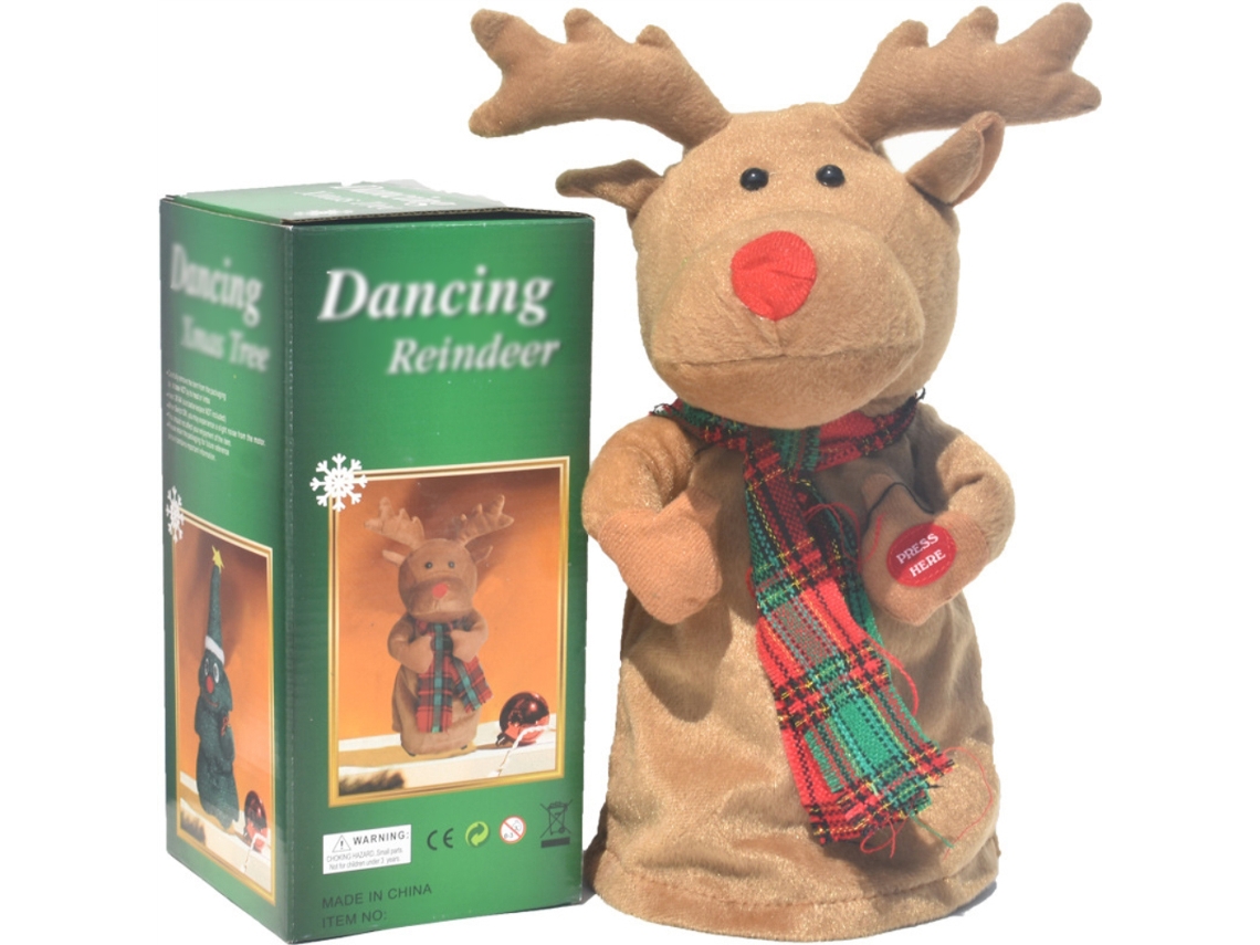 Juguete de peluche navideño eléctrico que canta y baila