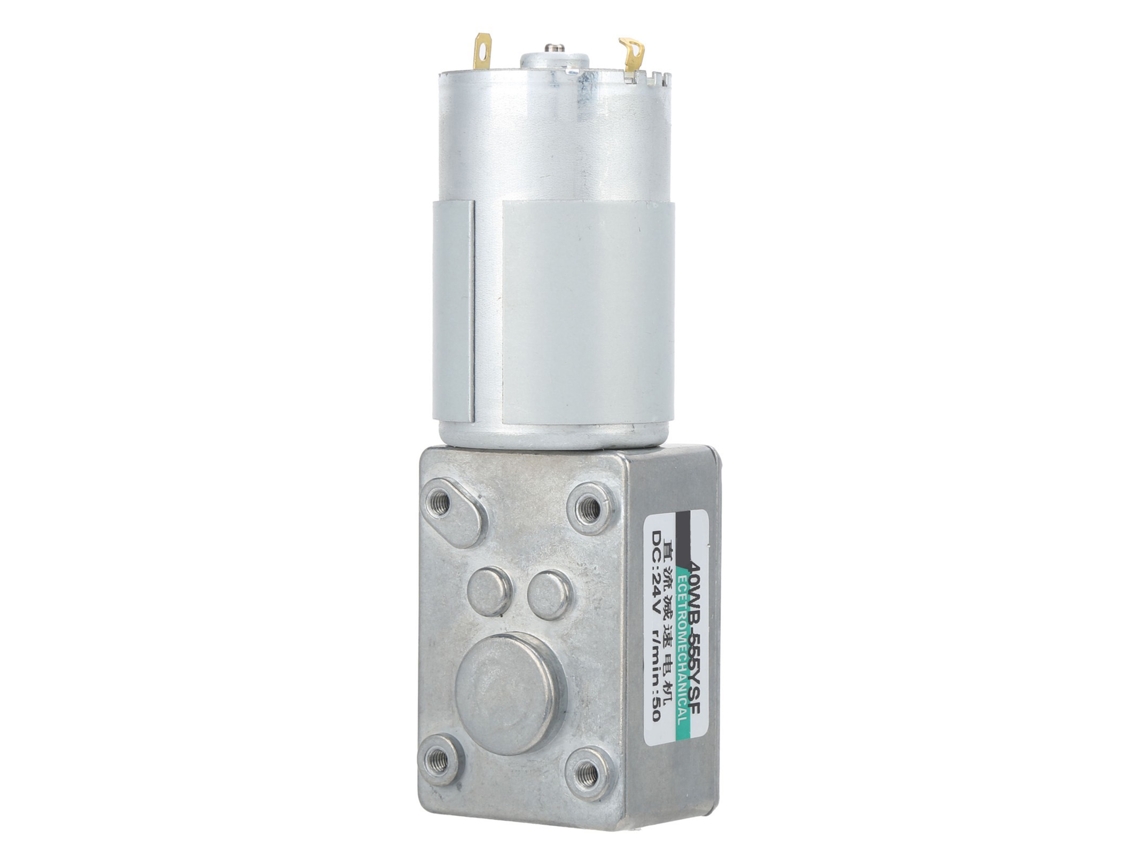 Motor De Engrenagem Turbina Vorm Dc Alta Torque Baixa Velocidade 24v Controle 2-way 50rpm