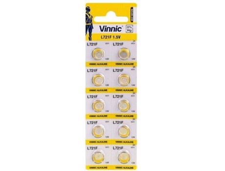Pilas Alcalinas tipo Botón VINNIC AG11 (10 Und)