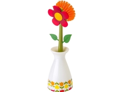 Cepillo Para Platos Con Base, Pp, Rojo, 7,5 X 7,5 X 25,5 Cm - Ergonómico Y Duradero