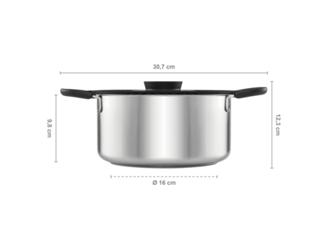 Olla FISKARS Functional Form 3L (12x32,2x22 cm - Acero Inoxidable)