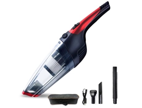 Aspirador Portátil Inalámbrico Con Cable De Carga USB (Negro + Rojo)