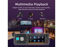 Reproductor MP5 portátil para coche de 4,1 pulgadas con Bluetooth inalámbrico, radio, audio y vídeo.