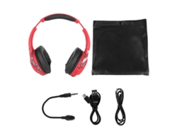 Fone De Ouvido Bluetooth Head-mounted Luminoso Hifi Com Microfone Para Gaming Ela2 Vermelho