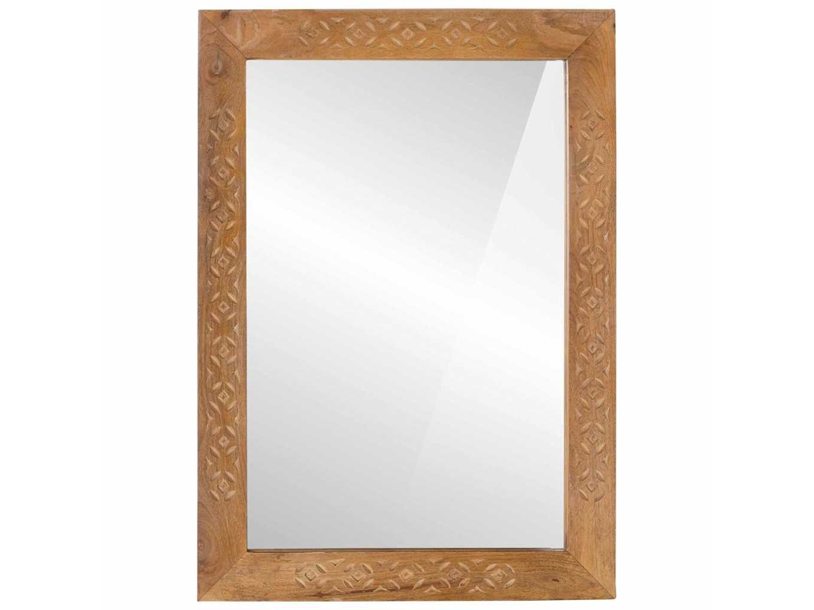 Espejo de baño con espejo marrón claro de 70 x 50 x 2,5 cm HARLANV1