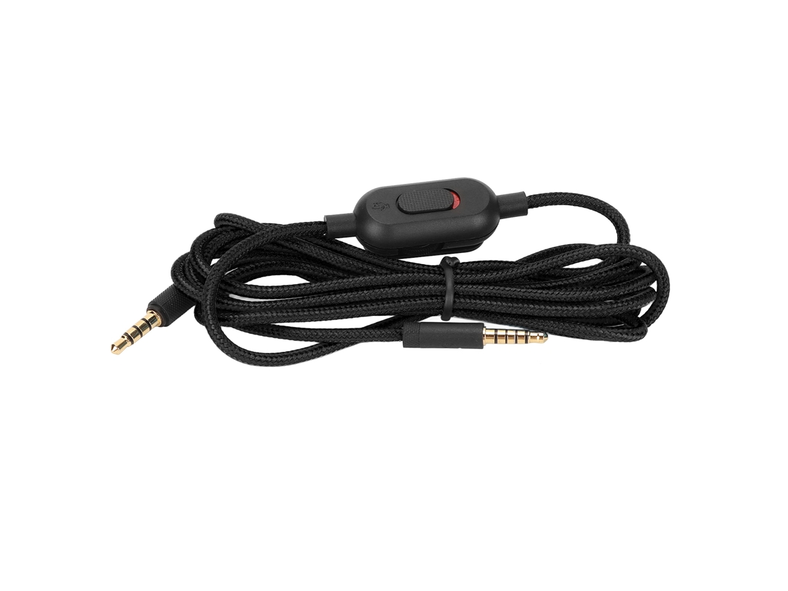 Cable Para Auriculares Gaming Con Control De Volumen Y Silencio Para Logitech G Pro, G Pro X, G433 Y G233 (negro)