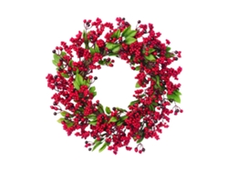 Guirnalda de Navidad de Espuma Premium, Guirnalda Artificial con Frutas Rojas y Verdes Vibrantes, Diseño Artesanal para Apariencia Completa LAOPIPFU