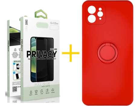 Carcasa + Protector de Pantalla para iPhone 11 Pro Max SKYHE Rojo