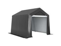 Tienda de garaje impermeable de 3x3 m con ventilación, color gris.